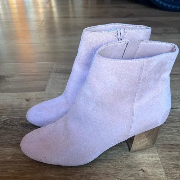 Aldo Pink and Metallic Ankle Boots Block Heel size 9 - Picture 5 of 9